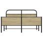 Preview: Metallbett ohne Matratze Sonoma-Eiche 160x200 cm