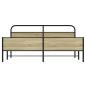 Preview: Metallbett ohne Matratze Sonoma-Eiche 183x213 cm