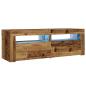 Preview: Nachttische 2 Stk. mit LEDs Altholz-Optik 60x35x40 cm