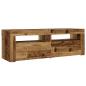 Preview: Nachttische 2 Stk. mit LEDs Altholz-Optik 60x35x40 cm