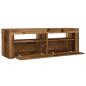 Preview: Nachttische 2 Stk. mit LEDs Altholz-Optik 60x35x40 cm