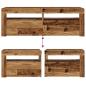 Preview: Nachttische 2 Stk. mit LEDs Altholz-Optik 60x35x40 cm