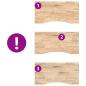 Preview: Schreibtischplatte Unbehandelt 100x60x2,5 cm Massivholz Eiche