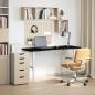 Preview: Schreibtischplatte Dunkelbraun 140x50x2,5 cm Massivholz Eiche