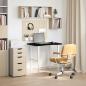 Preview: Schreibtischplatte Dunkelbraun 80x60x2,5 cm Massivholz Eiche