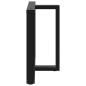Preview: Esstischbeine T-Form 2 Stk. Schwarz 90x35x(72-73) cm Stahl