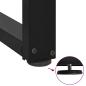Preview: Esstischbeine T-Form 2 Stk. Schwarz 90x35x(72-73) cm Stahl