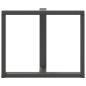 Preview: ARDEBO.de - Esstischbeine T-Form 2 Stk. Anthrazit 90x35x(72-73) cm Stahl