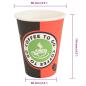 Preview: Pappbecher 1000 Stk. 12oz 300ml Rot und Schwarz