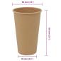 Preview: Pappbecher 1000 Stk. 16oz 400ml Braun