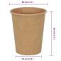 Preview: Pappbecher 1000 Stk. 8oz 200ml Braun