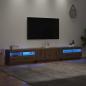 Preview: TV-Schrank mit LED-Leuchten Artisan-Eiche 260x35x40 cm