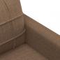 Preview: 3-tlg. Sofagarnitur mit Kissen Braun Stoff