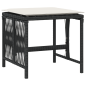 Preview: 9-tlg. Garten-Essgruppe mit Kissen Schwarz Poly Rattan