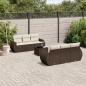 Preview: ARDEBO.de - 7-tlg. Garten-Sofagarnitur mit Kissen Braun Poly Rattan