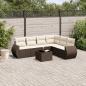 Preview: ARDEBO.de - 7-tlg. Garten-Sofagarnitur mit Kissen Braun Poly Rattan