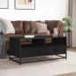 Preview: Couchtisch Schwarz 100x50x45 cm Holzwerkstoff und Metall