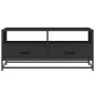 Preview: Couchtisch Schwarz 100x50x45 cm Holzwerkstoff und Metall