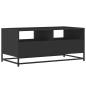 Preview: Couchtisch Schwarz 100x50x45 cm Holzwerkstoff und Metall