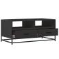 Preview: Couchtisch Schwarz 100x50x45 cm Holzwerkstoff und Metall