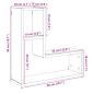 Preview: Wandregale 2 Stk. Altholz-Optik 50x15x50 Holzwerkstoff