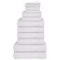 Preview: 12-tlg. Handtuch-Set Weiß 360 g/m² 100% Baumwolle