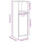 Preview: Badezimmerschrank Betongrau 30x30x95 cm Holzwerkstoff