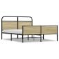 Preview: Metallbett ohne Matratze Sonoma-Eiche 150x200 cm