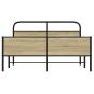 Preview: Metallbett ohne Matratze Sonoma-Eiche 150x200 cm