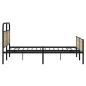 Preview: Metallbett ohne Matratze Sonoma-Eiche 150x200 cm