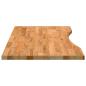 Preview: Schreibtischplatte Hellbraun 100x60x2,5 cm Massivholz Eiche