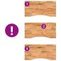 Preview: Schreibtischplatte Hellbraun 100x60x2,5 cm Massivholz Eiche