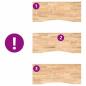 Preview: Schreibtischplatte Unbehandelt 120x60x2,5 cm Massivholz Eiche