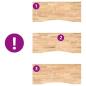 Preview: Schreibtischplatte Unbehandelt 120x50x2,5 cm Massivholz Eiche