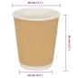 Preview: Pappbecher 500 Stk. 8oz 200ml Braun