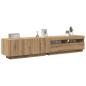 Preview: ARDEBO.de - TV-Schrank mit LED-Leuchten Artisan-Eiche 200x35x40 cm