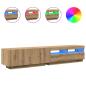 Preview: TV-Schrank mit LED-Leuchten Artisan-Eiche 200x35x40 cm