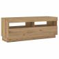 Preview: TV-Schrank mit LED-Leuchten Artisan-Eiche 200x35x40 cm