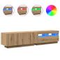 Preview: TV-Schrank mit LED-Leuchten Artisan-Eiche 180x35x40 cm