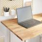 Preview: ARDEBO.de - Schreibtischplatte Unbehandelt 100x80x2,5 cm Massivholz Eiche