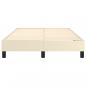 Preview: Bettgestell Creme 120x200 cm Kunstleder