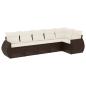 Preview: 6-tlg. Garten-Sofagarnitur mit Kissen Braun Poly Rattan