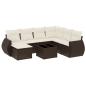 Preview: 8-tlg. Garten-Sofagarnitur mit Kissen Braun Poly Rattan
