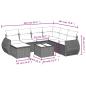 Preview: 8-tlg. Garten-Sofagarnitur mit Kissen Braun Poly Rattan