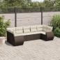 Preview: ARDEBO.de - 7-tlg. Garten-Sofagarnitur mit Kissen Braun Poly Rattan