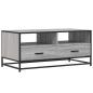 Preview: Couchtisch Grau Sonoma 100x50x45 cm Holzwerkstoff und Metall