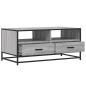 Preview: Couchtisch Grau Sonoma 100x50x45 cm Holzwerkstoff und Metall