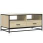 Preview: Couchtisch Sonoma-Eiche 100x50x45 cm Holzwerkstoff und Metall