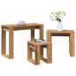 Preview: ARDEBO.de - Satztische 3 Stk. Artisan-Eiche Holzwerkstoff