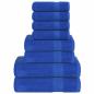 Preview: ARDEBO.de - 8-tlg. Handtuch-Set Blau 360 g/m² 100% Baumwolle